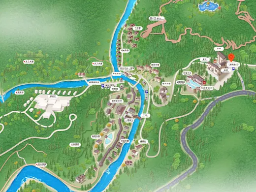馆陶结合景区手绘地图智慧导览和720全景技术，可以让景区更加“动”起来，为游客提供更加身临其境的导览体验。
